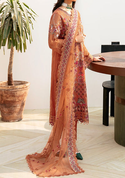 Ramsha Chevron Pakistani Luxury Chiffon Dress - db26701