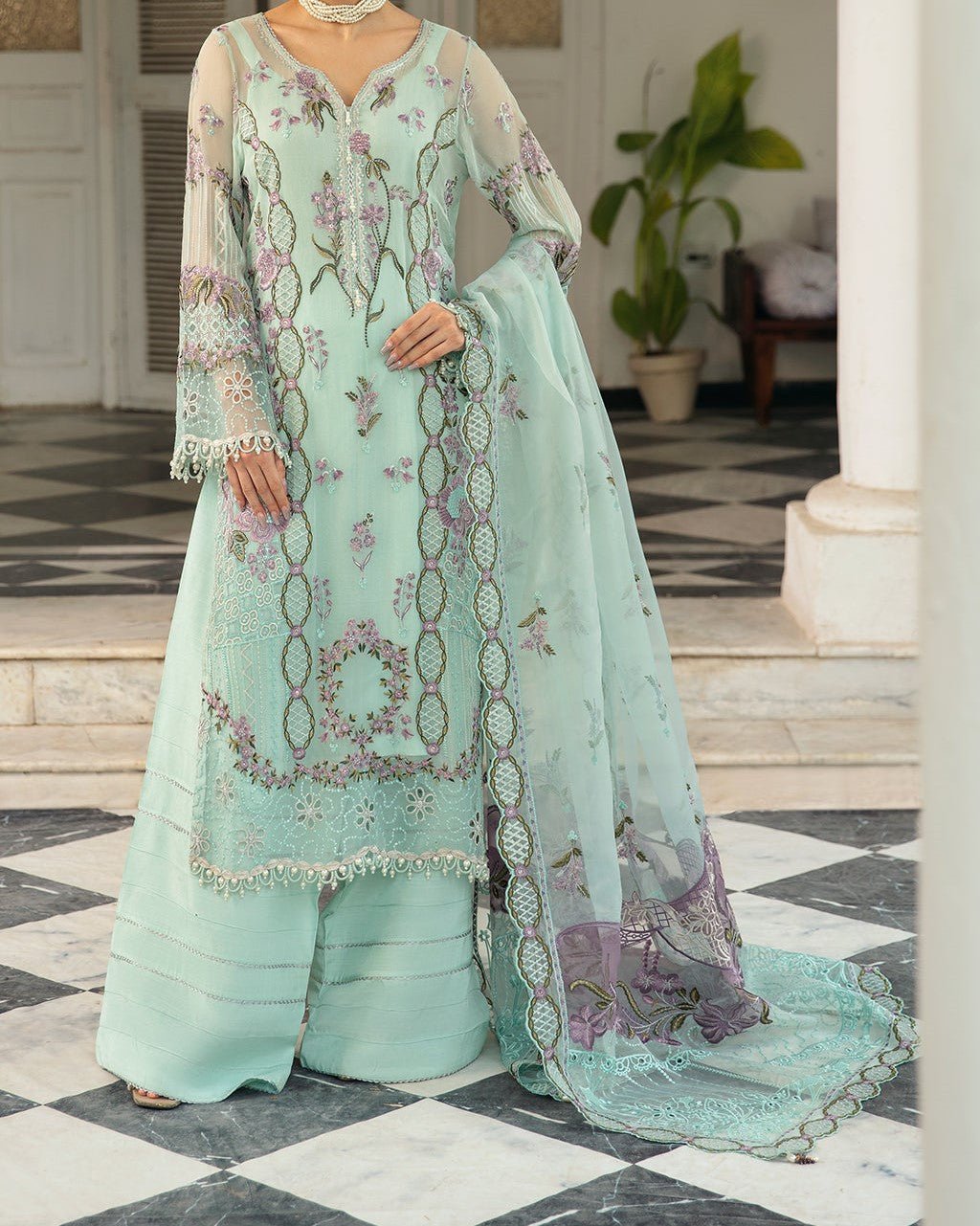 Ramsha Dastak Pakistani Luxury Chiffon Dress - db27546