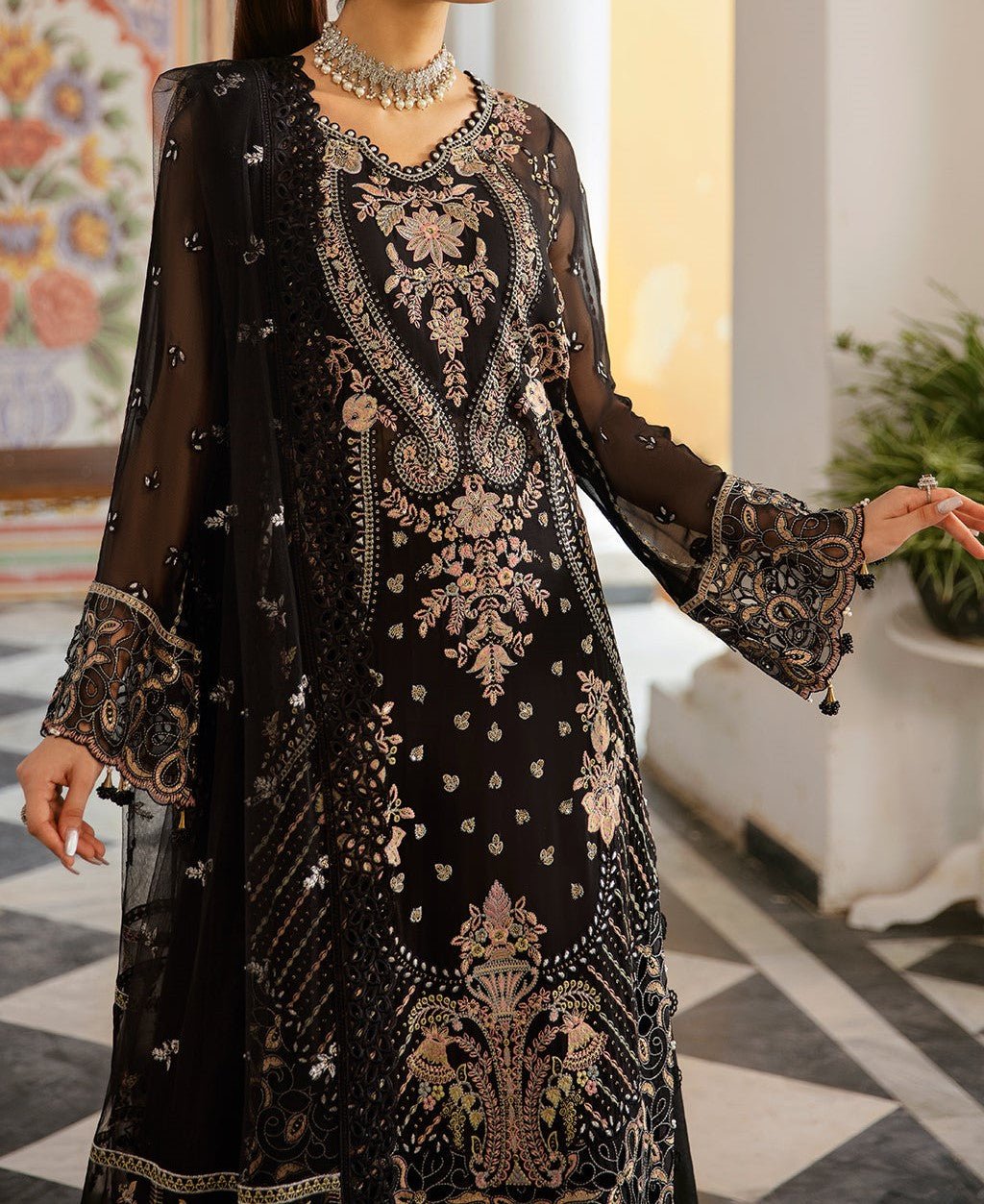 Ramsha Dastak Pakistani Luxury Chiffon Dress - db27550