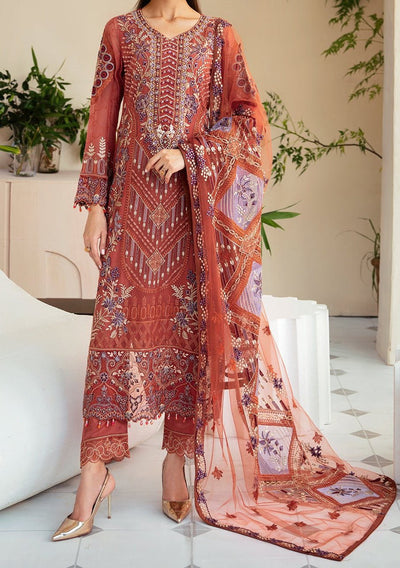 Ramsha Dastoor Pakistani Luxury Chiffon Dress - db27411