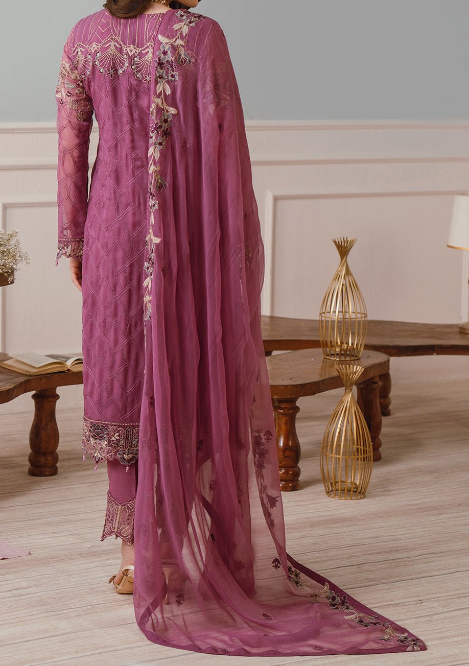 Ramsha Pakistani Embroidered Chiffon Dress - db30154