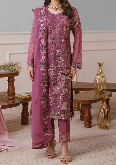 Ramsha Pakistani Embroidered Chiffon Dress - db30154