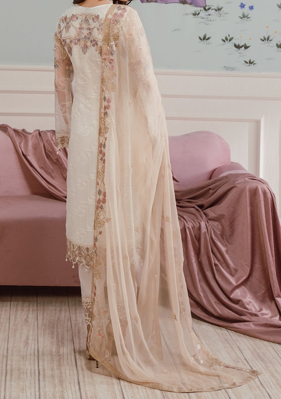 Ramsha Pakistani Embroidered Chiffon Dress - db30153