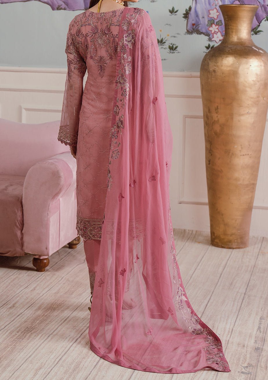 Ramsha Pakistani Embroidered Chiffon Dress - db30156