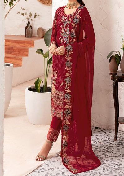 Ramsha Rangoon Pakistani Luxury Chiffon Dress - db26793