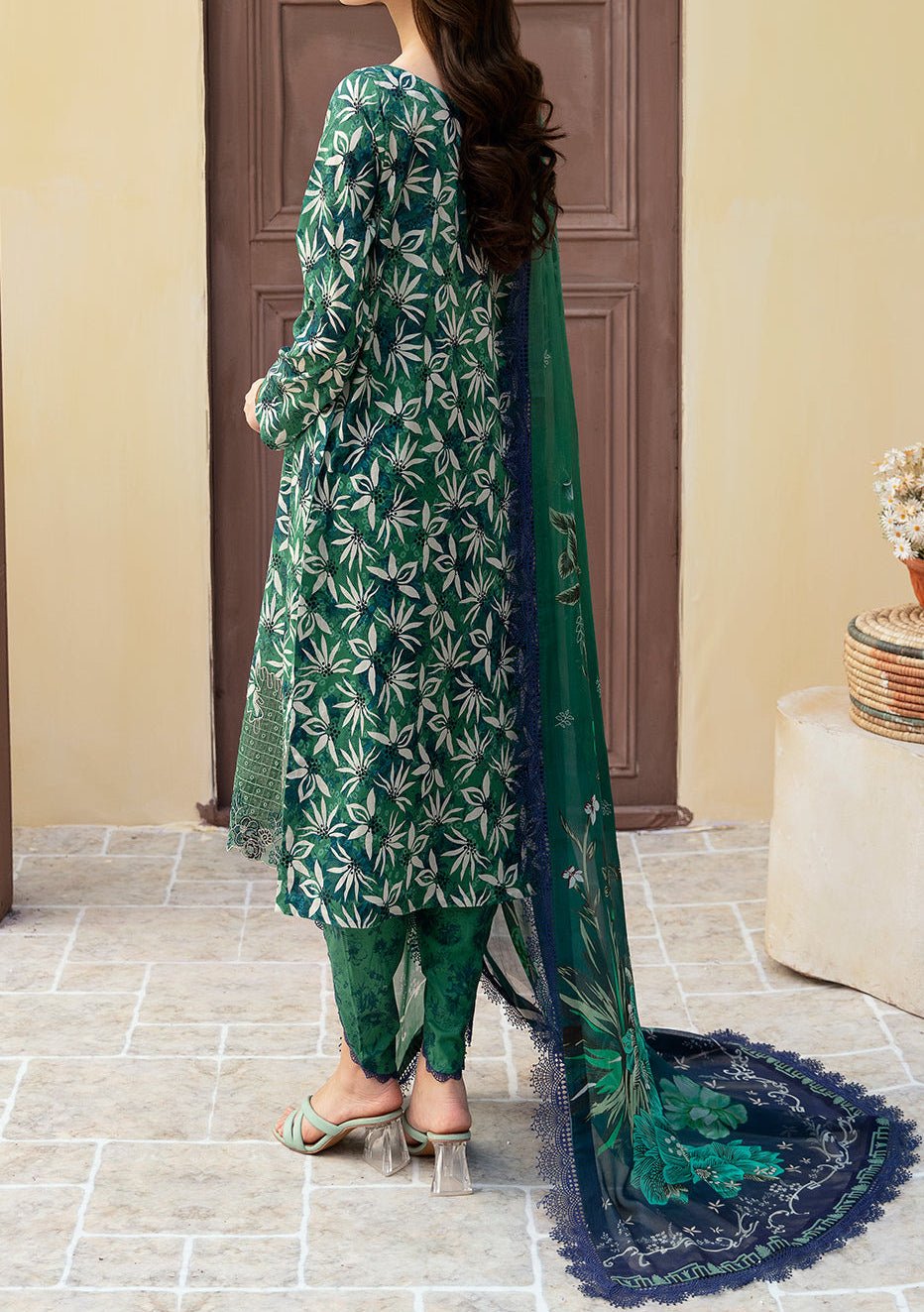 Ramsha Rangrez Embroidered Printed Lawn Dress - db26565