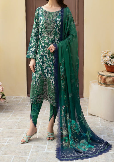 Ramsha Rangrez Embroidered Printed Lawn Dress - db26565