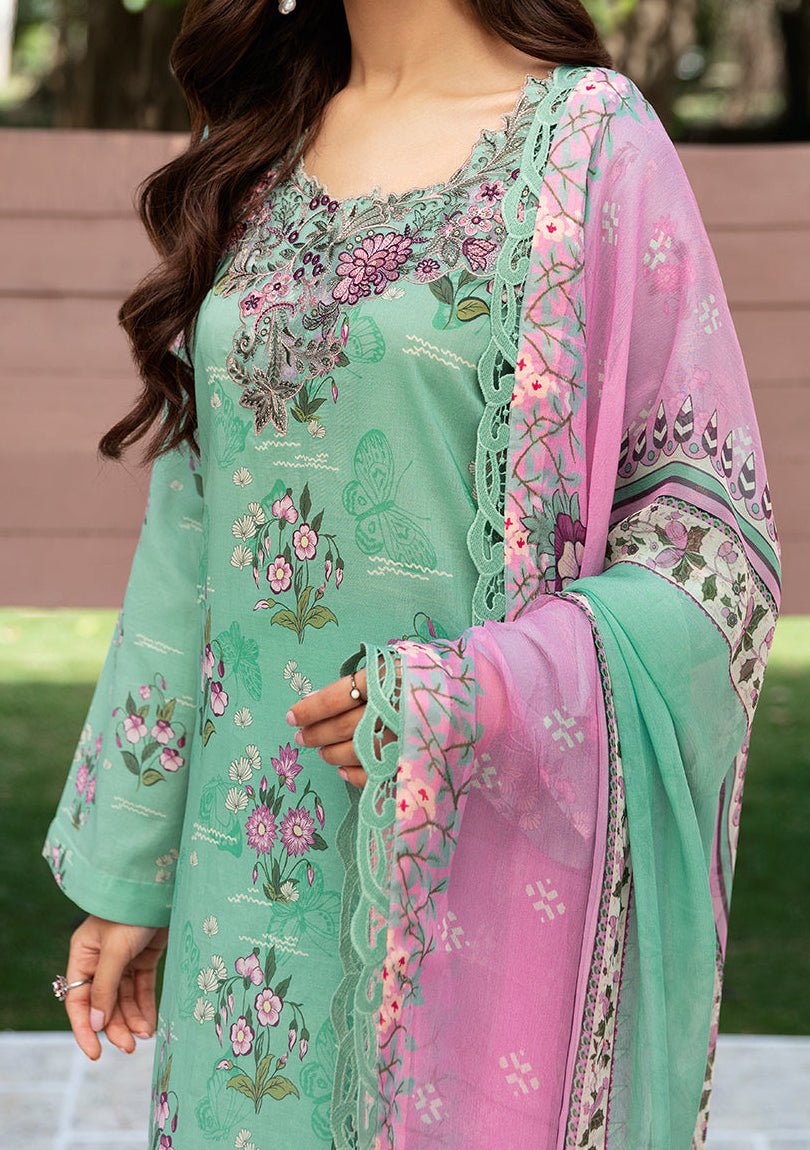 Ramsha Rangrez Embroidered Printed Lawn Dress - db26568