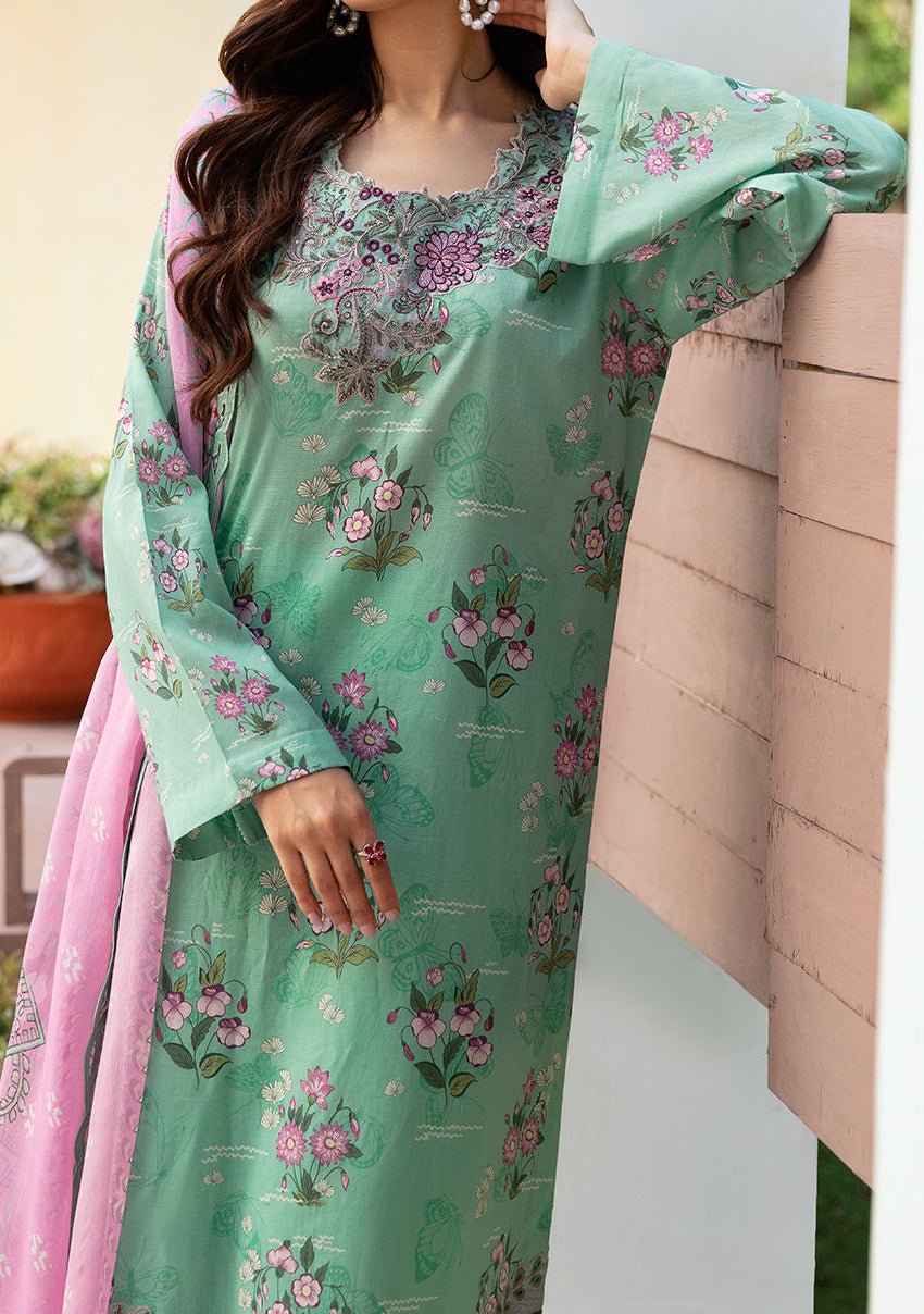 Ramsha Rangrez Embroidered Printed Lawn Dress - db26568