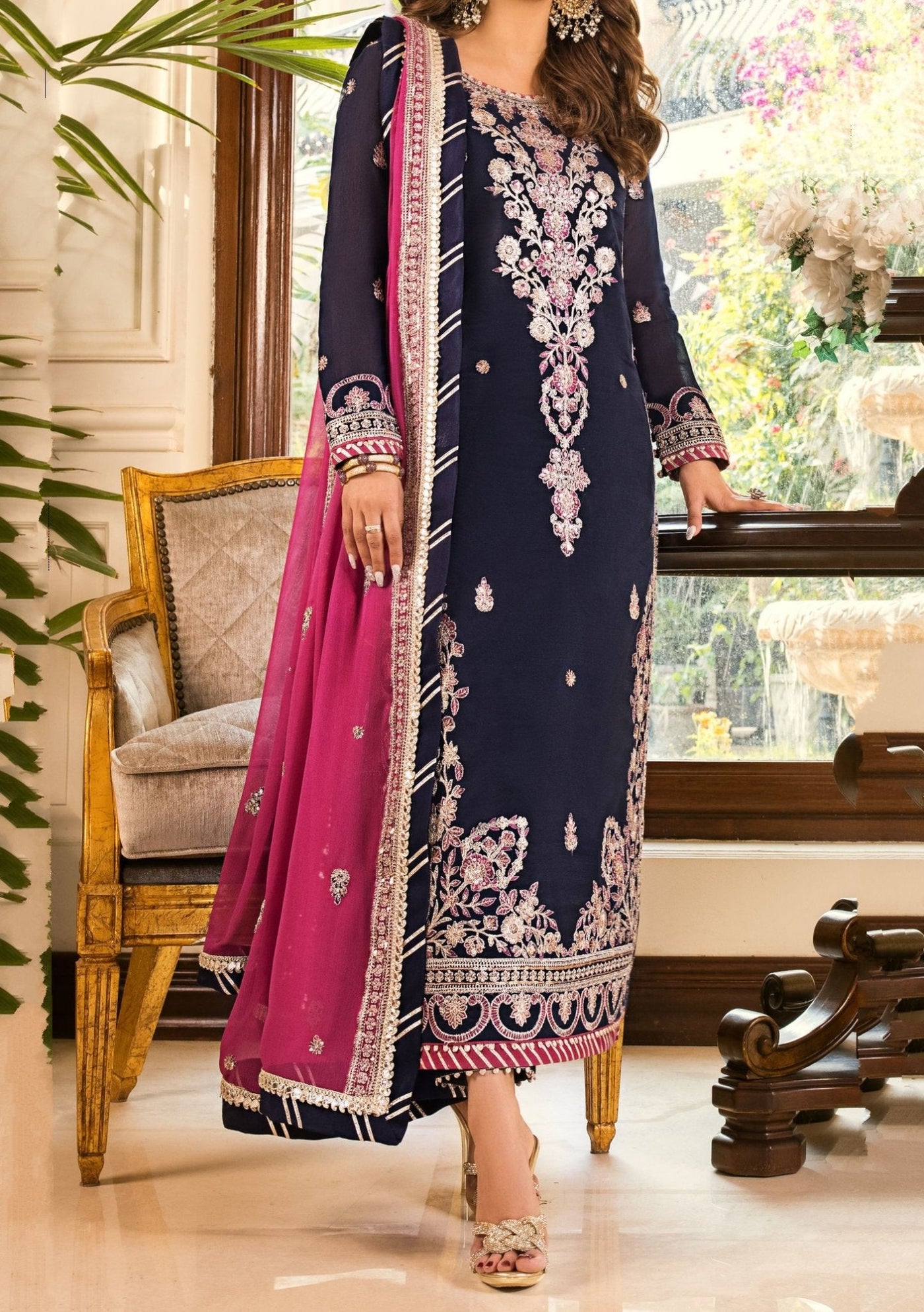 Asim Jofa Designer Luxury Pakistani Cotton Dress - db21051