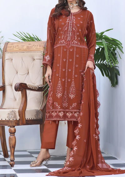 Bin Hameed Aira Heavy Embroidered Chiffon Dress - db24975