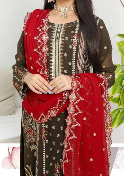 Bin Hameed Hoorain Heavy Embroidered Chiffon Dress - db25426