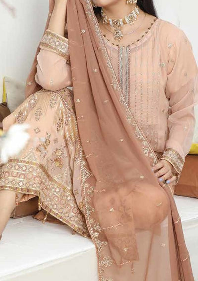 Bin Hameed Hoorain Heavy Embroidered Chiffon Dress - db25425