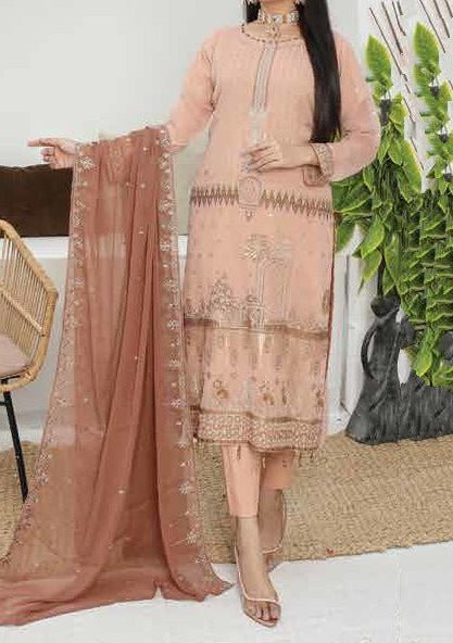 Bin Hameed Hoorain Heavy Embroidered Chiffon Dress - db25425