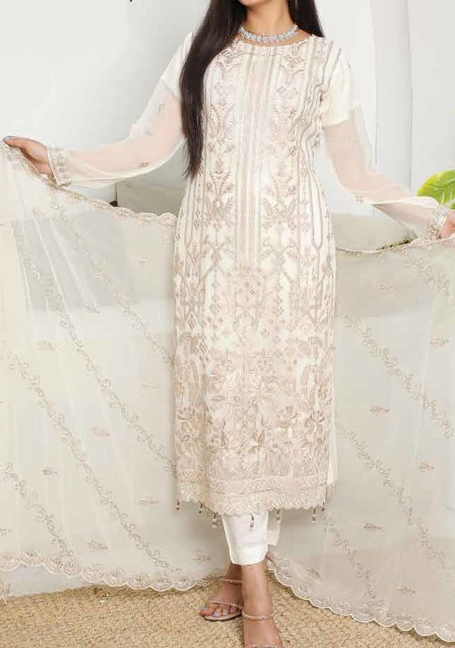 Bin Hameed Hoorain Heavy Embroidered Chiffon Dress - db25427