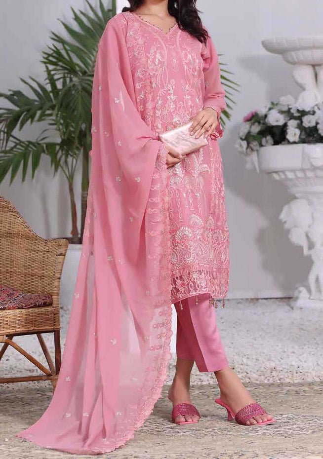 Bin Hameed Maahirah Heavy Embroidered Chiffon Dress - db25142