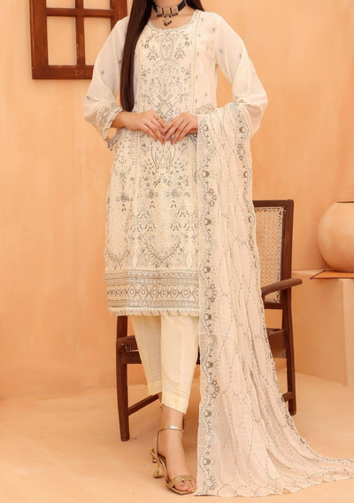 Bin Hameed Mahima Heavy Embroidered Chiffon Dress - db25332