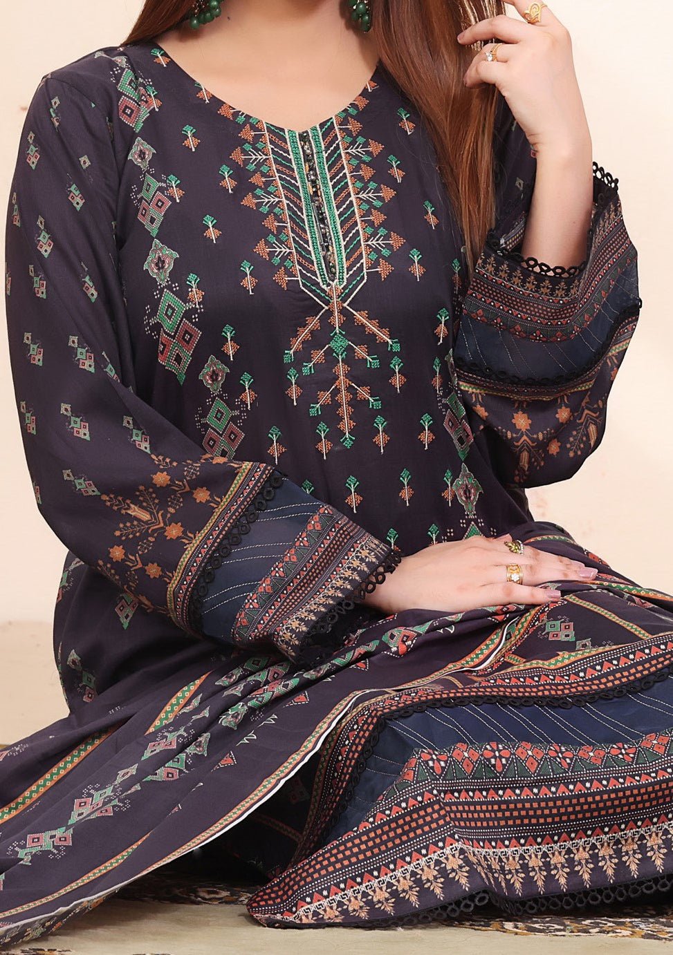 Bin Hameed Naira Ready Made Embroidered Lawn Dress - db25367