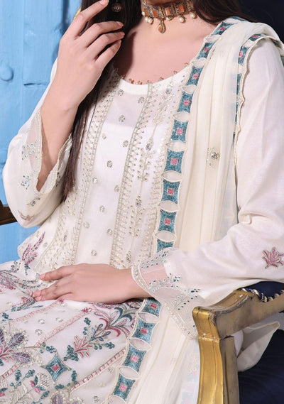 Bin Hameed Rameen Heavy Embroidered Chiffon Dress - db25321