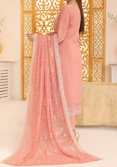 Bin Hameed Ready Made Heavy Embroidered Chiffon Dress - db24677