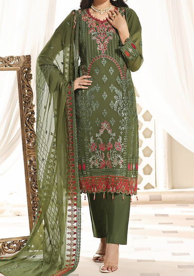 Bin Hameed Ready Made Heavy Embroidered Chiffon Dress - db24879