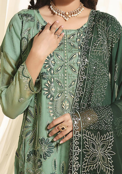 Bin Hameed Ready Made Heavy Embroidered Chiffon Dress - db24876