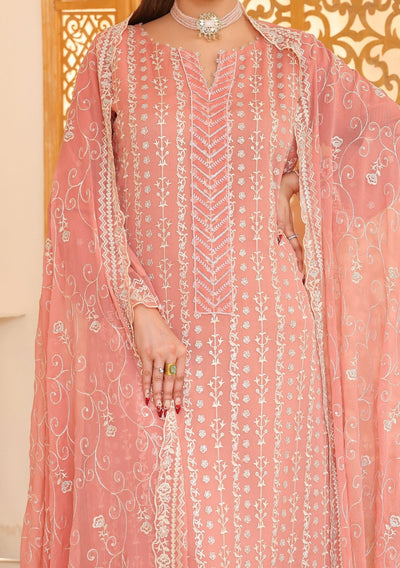 Bin Hameed Ready Made Heavy Embroidered Chiffon Dress - db24677