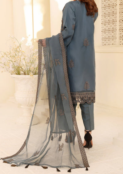 Bin Hameed Ready Made Heavy Embroidered Organza Dress - db24470