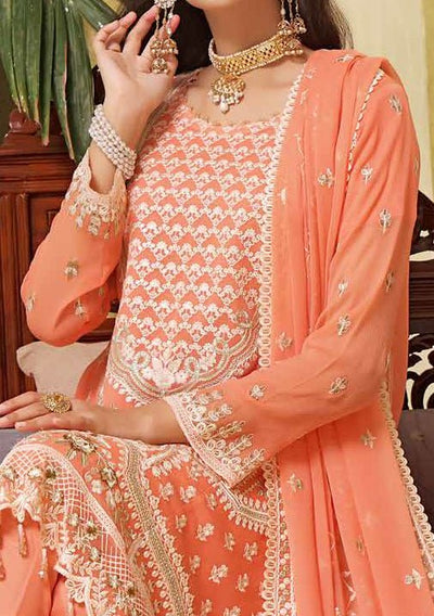 Bin Hameed Sanaubar Heavy Embroidered Chiffon Dress - db25494