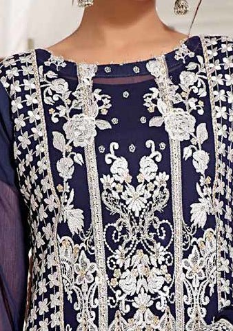 Bin Hameed Sanaubar Heavy Embroidered Chiffon Dress - db25490