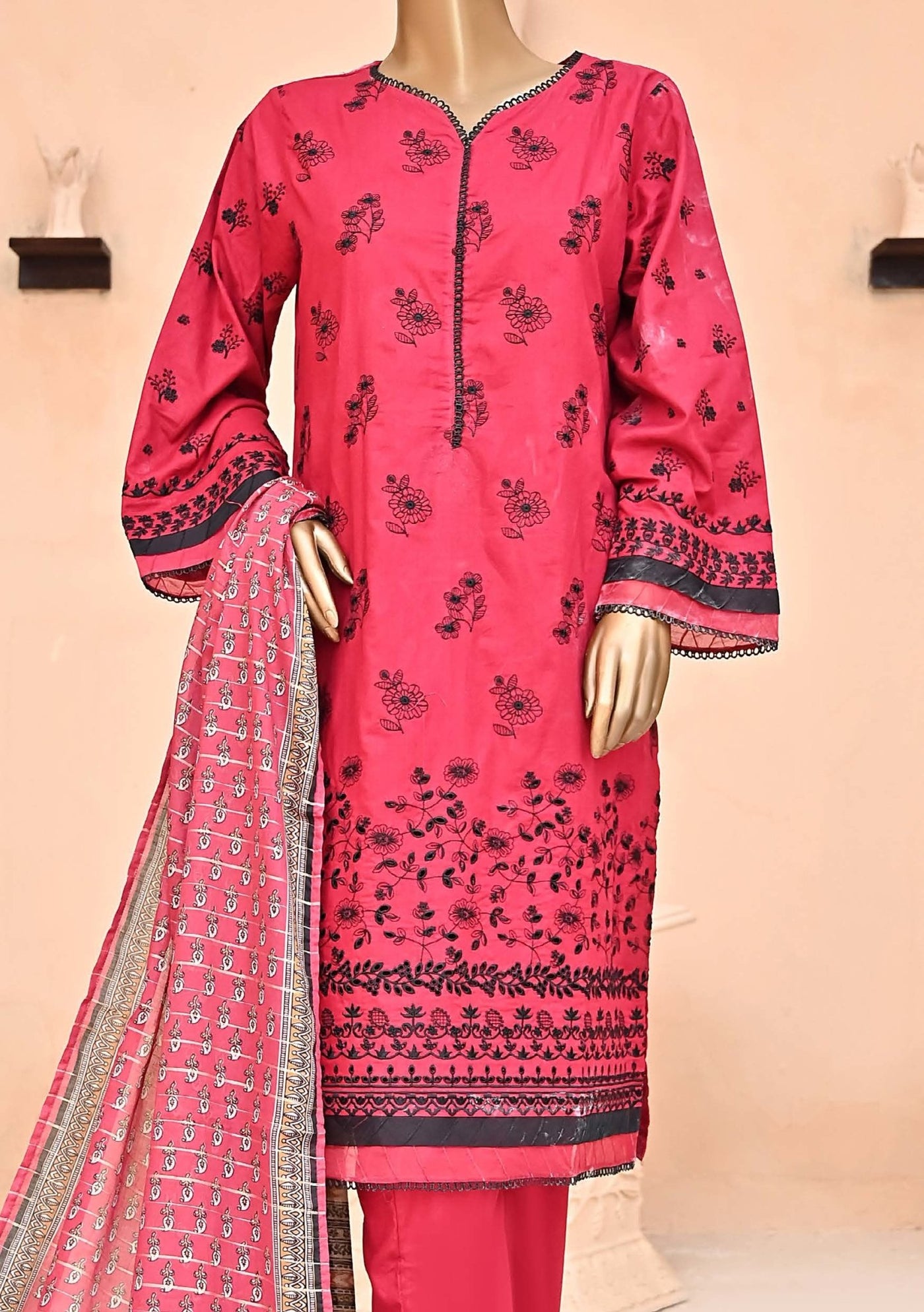 Bin Saeed Embroidered Ready Made Lawn Dress - db23473