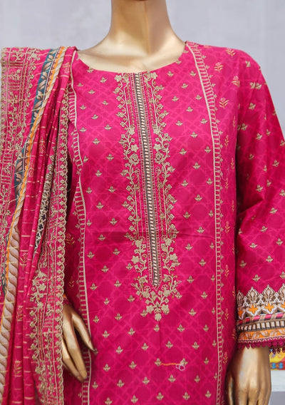 Bin Saeed Ready Made Embroidered Cotton Dress - db24270