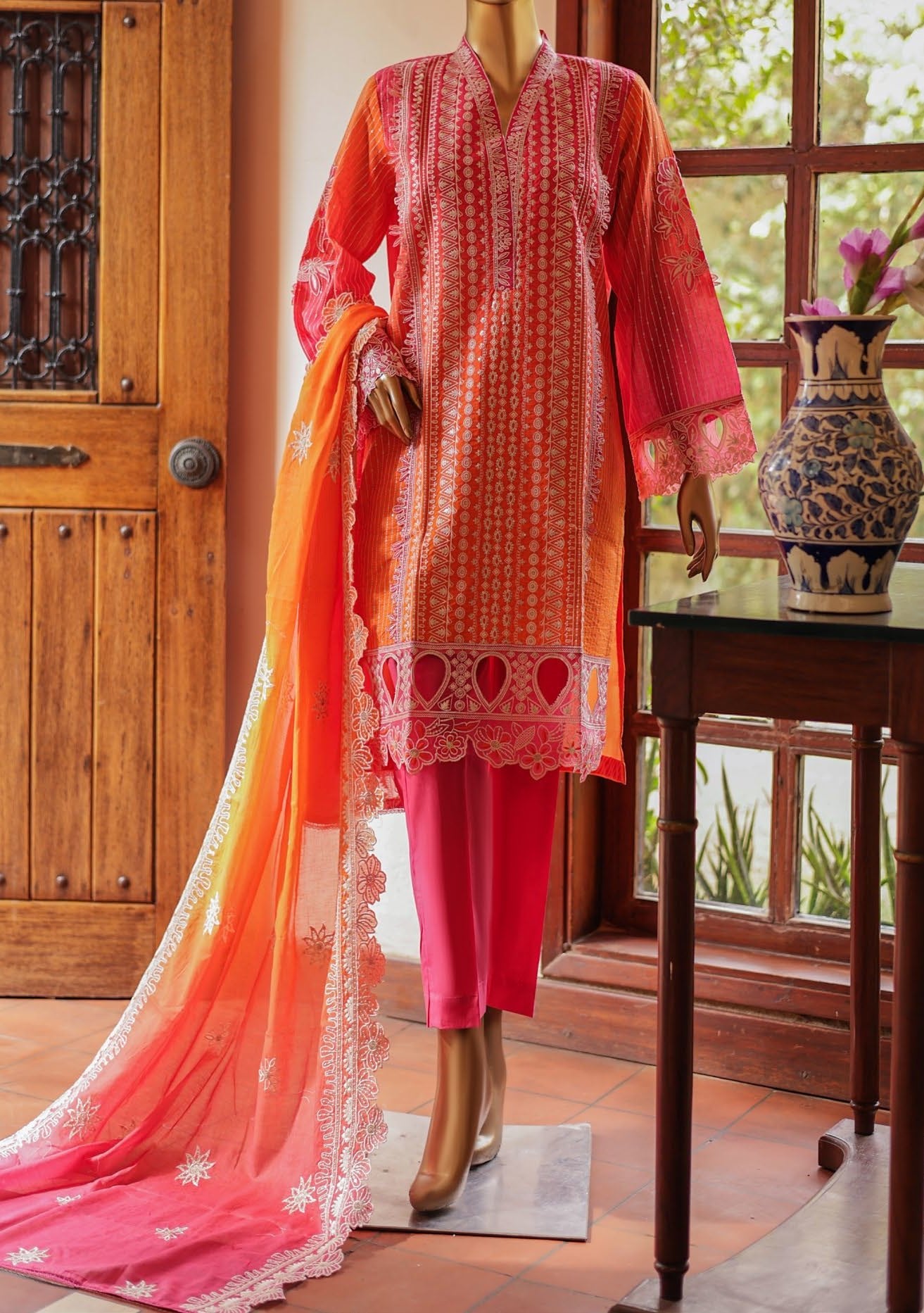 Bin Saeed Ready Made Embroidered Lawn Dress - db25445