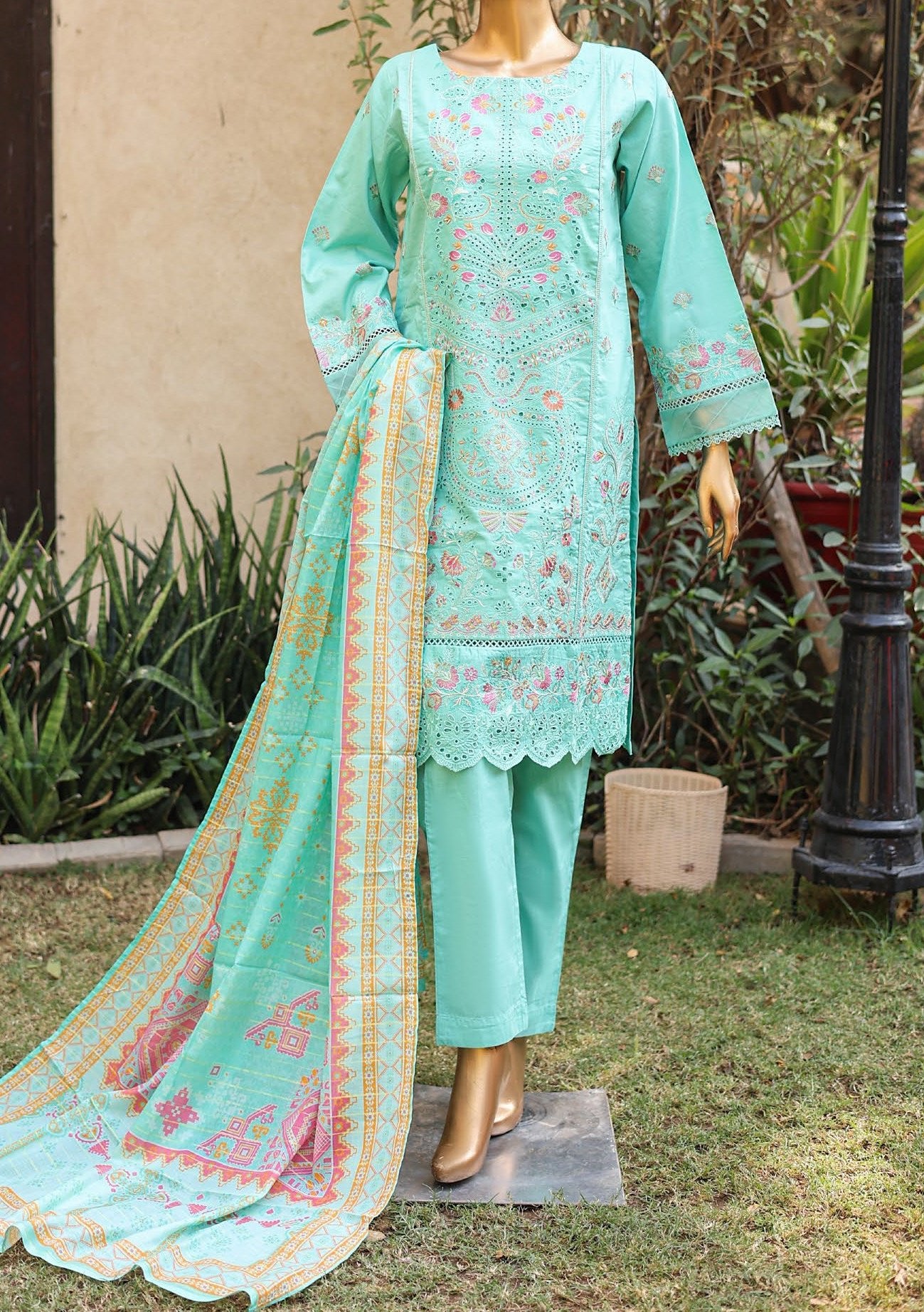 Bin Saeed Ready Made Embroidered Lawn Dress - db25115