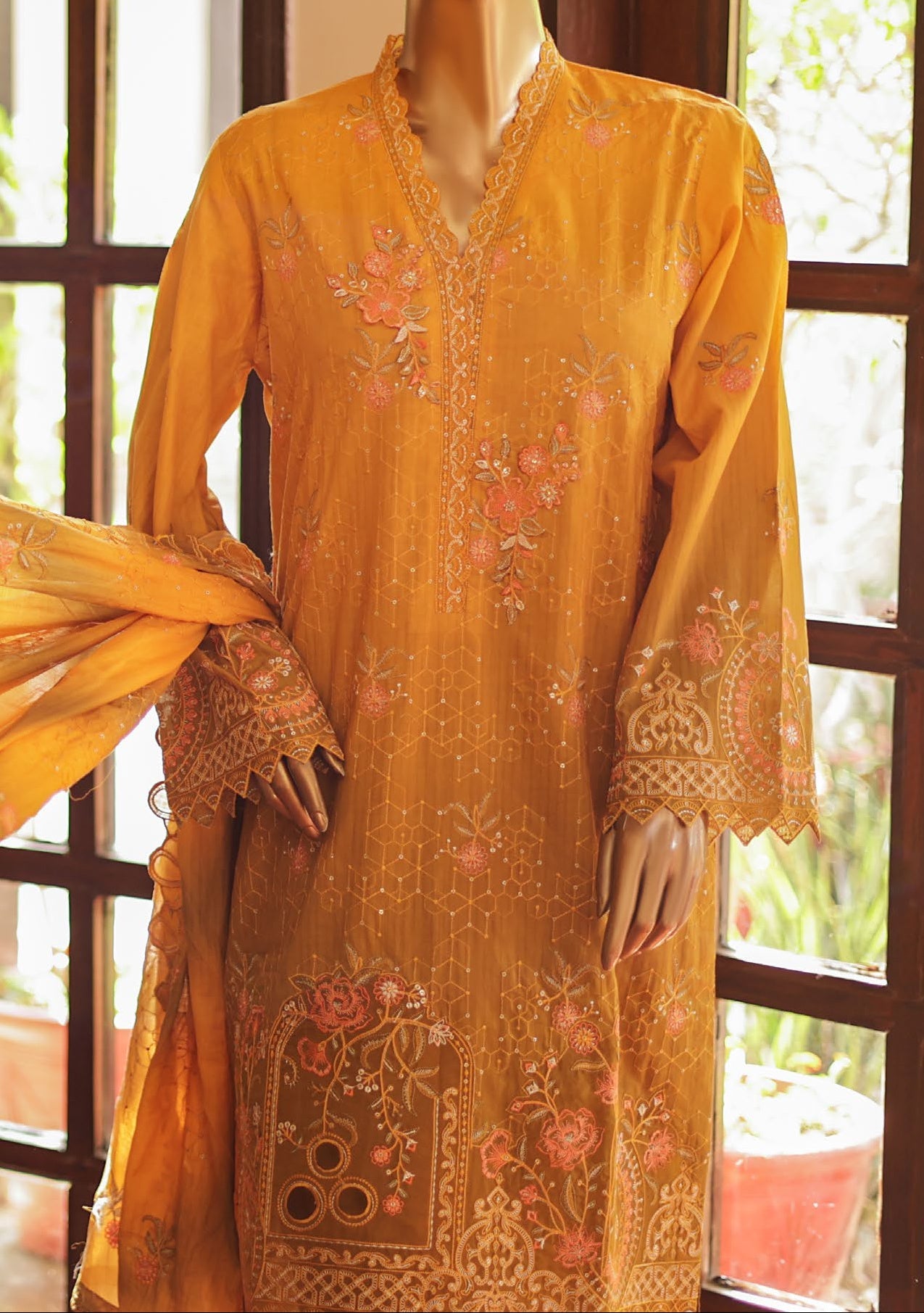 Bin Saeed Ready Made Embroidered Lawn Dress - db25441