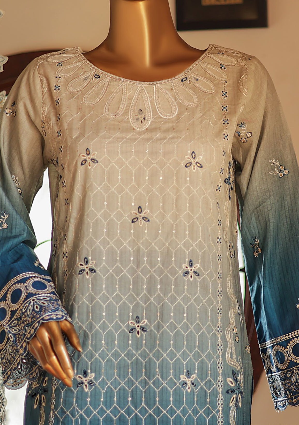 Bin Saeed Ready Made Embroidered Lawn Dress - db25451