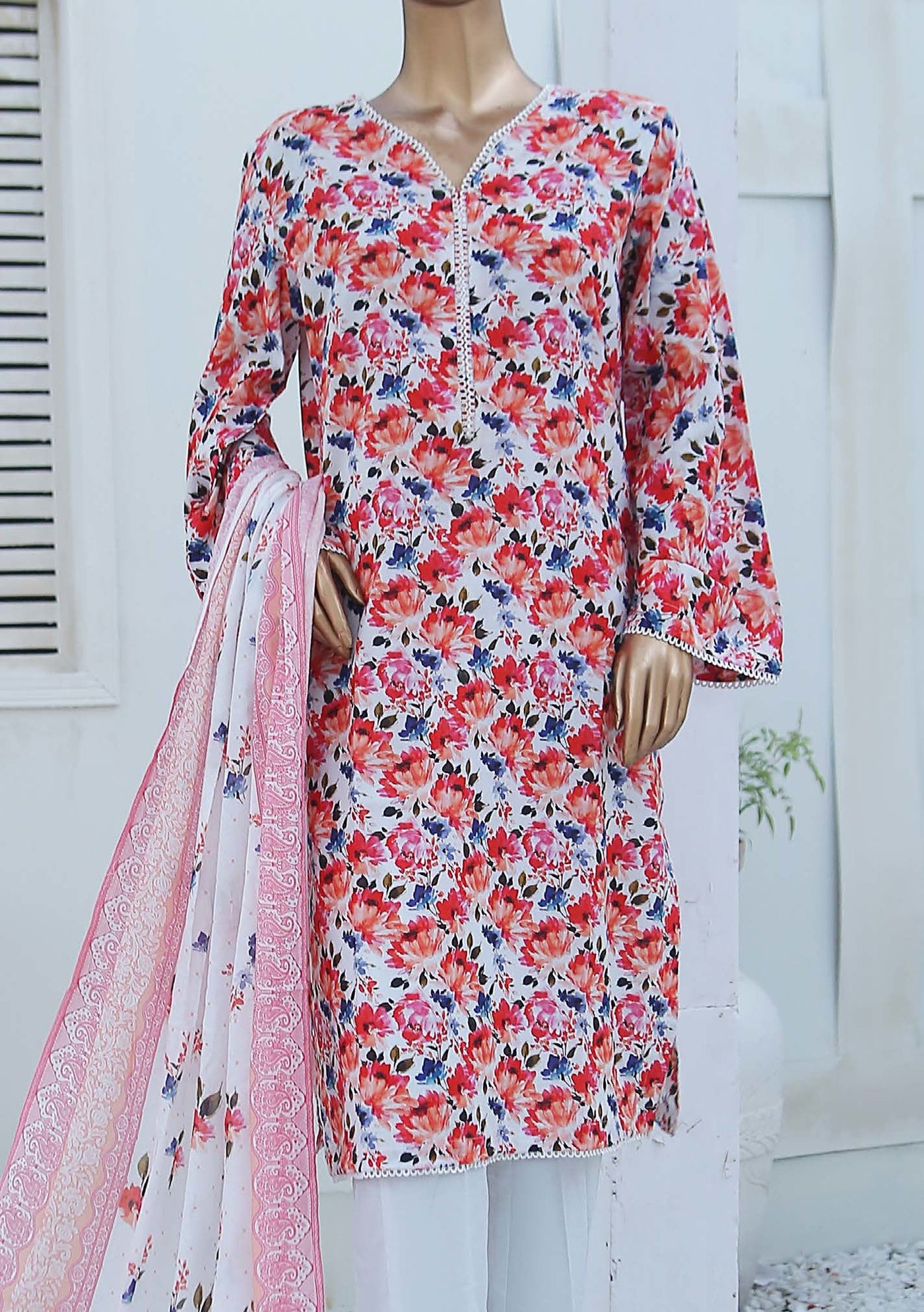 Bin Saeed Ready Made Printed Cotton Dress - db23741