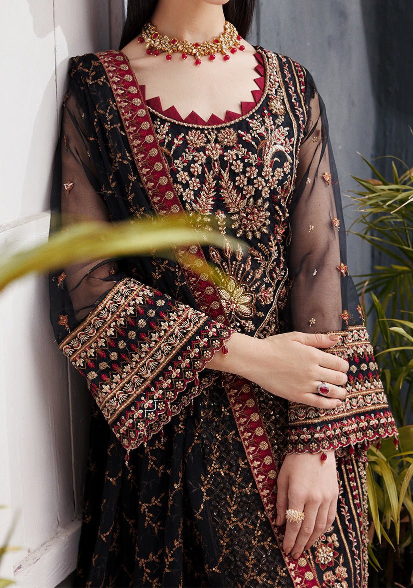 Emaan Adeel Pakistani Luxury Organza Dress - db23358