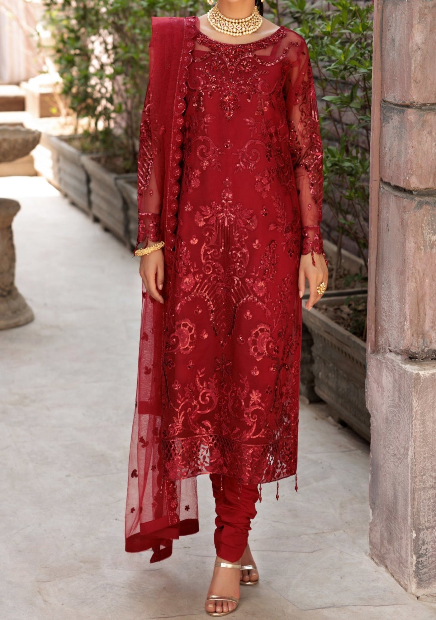 Emaan Adeel Value Luxury Pakistani Chiffon Dress - db19191