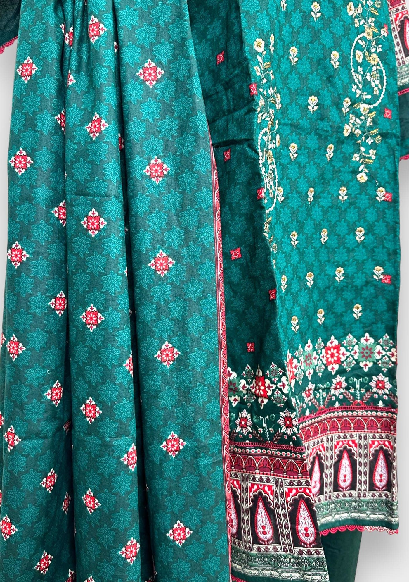 Embroidered 3 Pieces Pakistani Cotton Dress - db24360