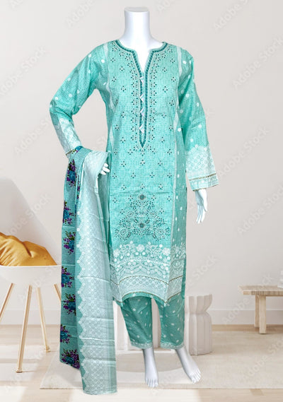 Embroidered 3 Pieces Pakistani Cotton Dress - db25686