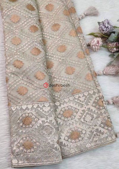 Exclusive Boutique Designer Muslin Saree - db20484