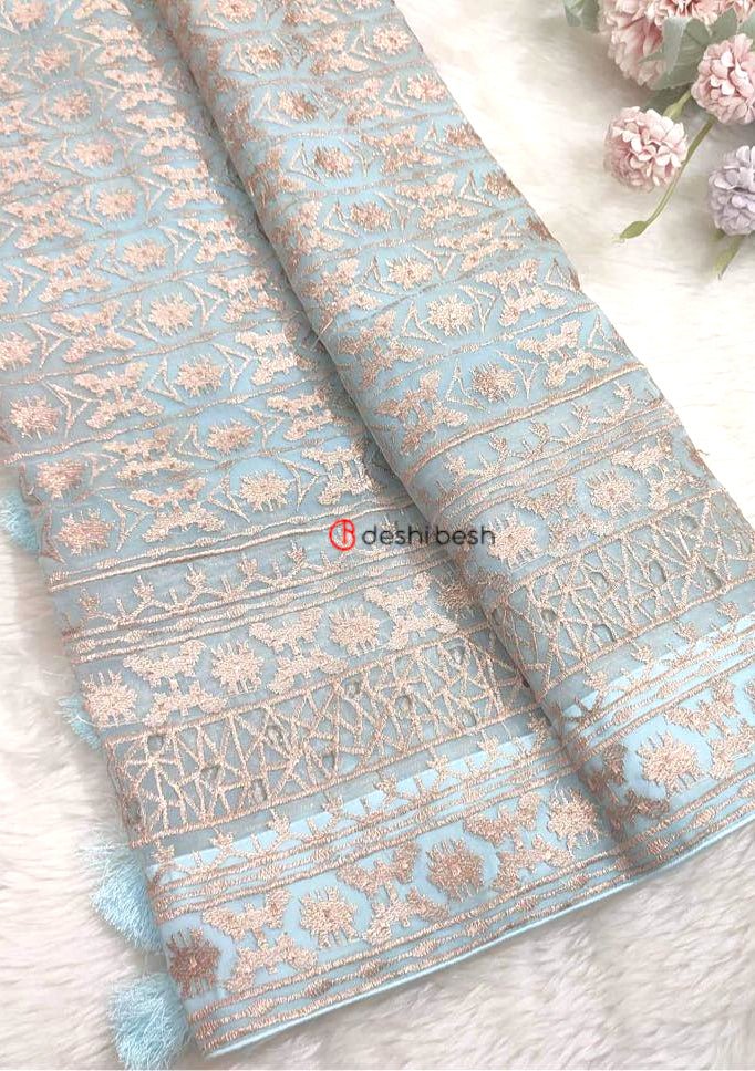 Exclusive Boutique Designer Muslin Saree - db20477