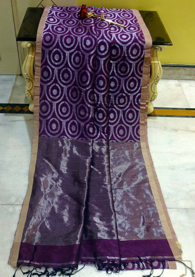 Exclusive Traditional Designer Linen Saree: Deshi Besh.