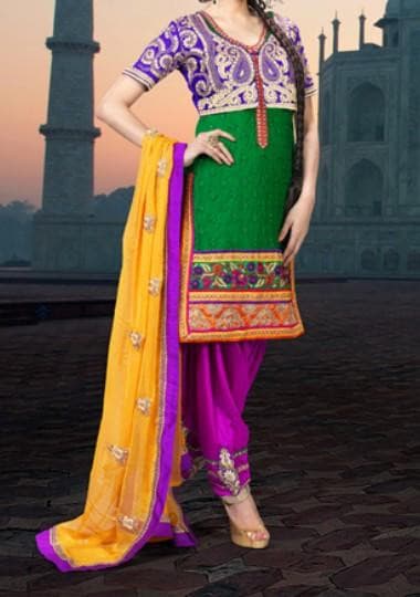 Green Tajmahal 2 Designer Salwar Kameez: Deshi Besh.