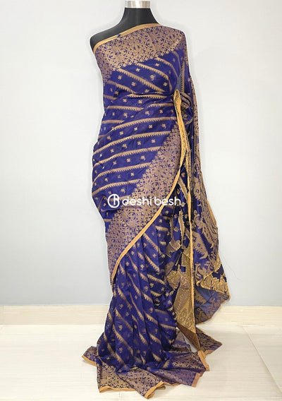 Handloom Jacquard Katan Silk Saree - db25719