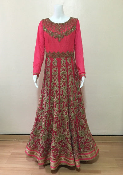 Heavy Bridal Handwork Gorgeous Anarkali Suit: Deshi Besh.