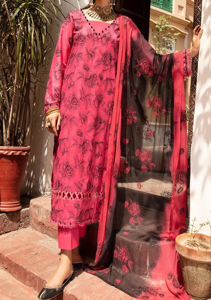 Khoobsurat Aanchal Embroidered Pakistani Lawn Dress: Deshi Besh.