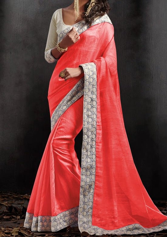 LT Designer Embroidered Dupion Silk Saree - db20893