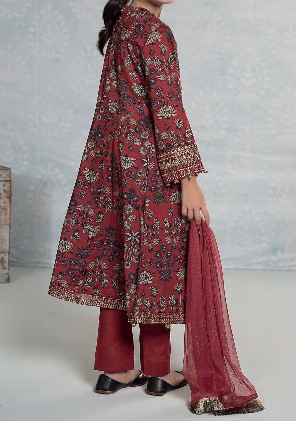 Maria.B Girl's Embroidered Lawn Salwar Suit - db25396